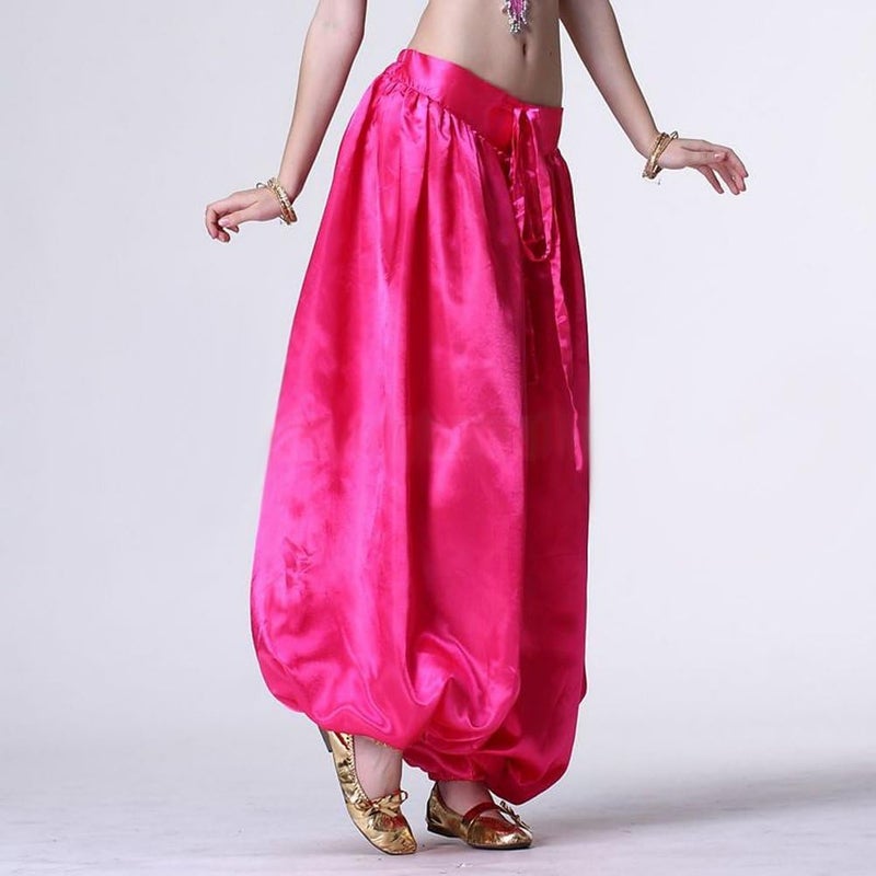 MUNAFIE Belly Dance Pants Carnival Satin Latern Pants Tribal Harem Pants - Image 3